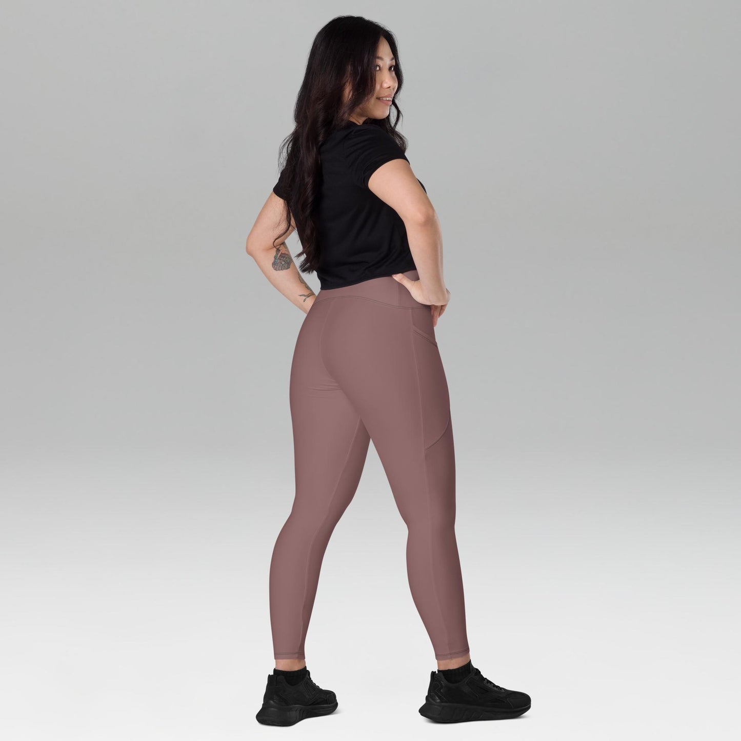 Recycled Leggings with pockets Light Wood