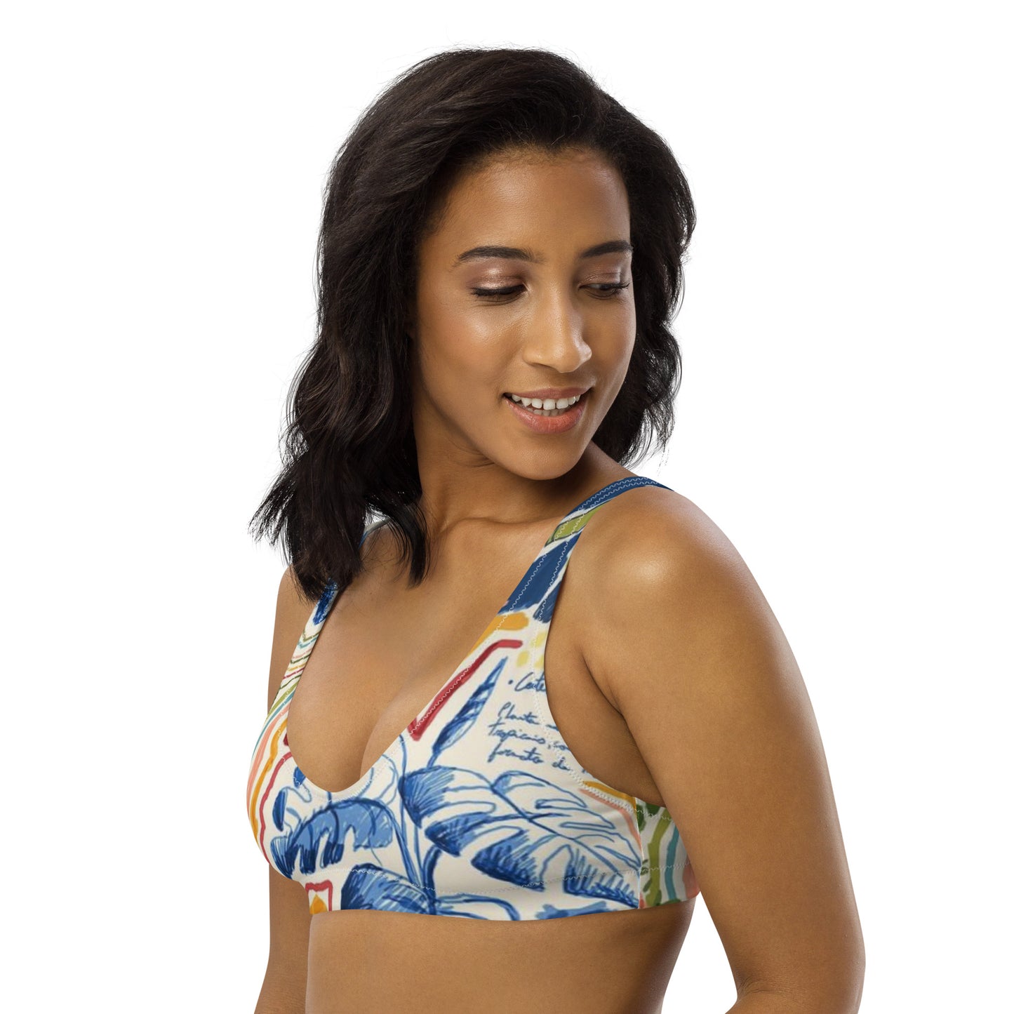 Green Jungle Recycled padded Bra Top