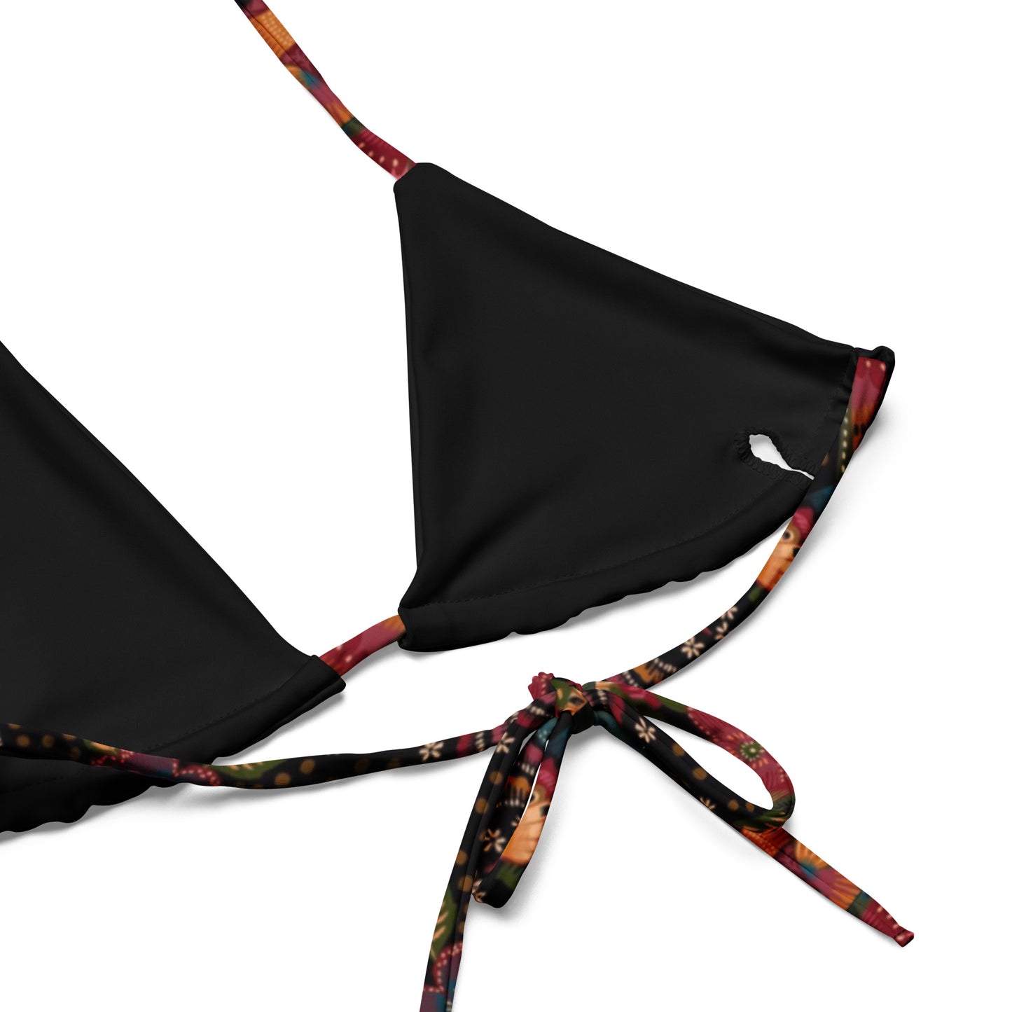 Black Jungle Recycled String Bikini