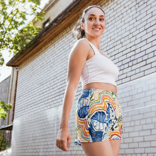Women’s Recycled Athletic Shorts Jungle
