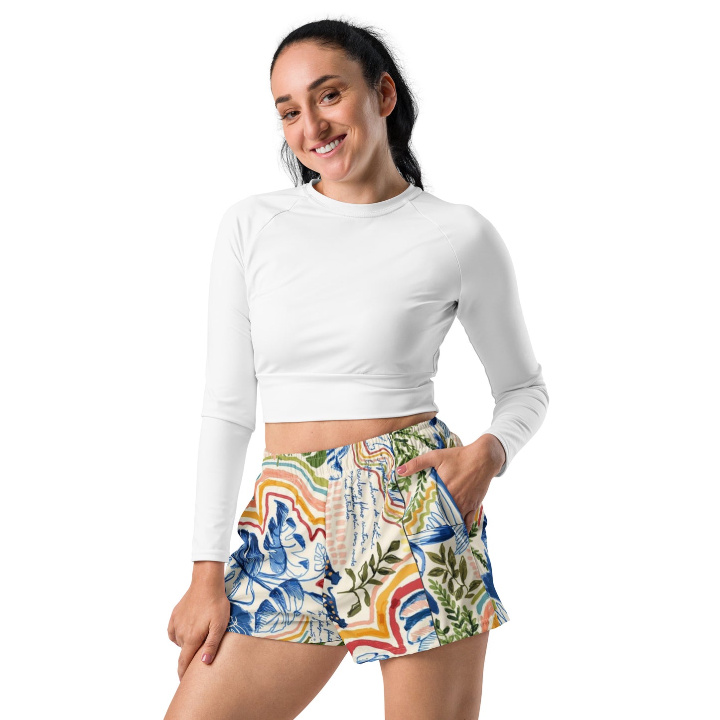 Women’s Recycled Athletic Shorts Jungle