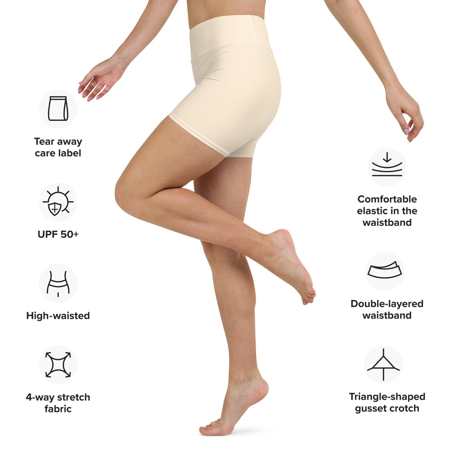 Yoga Shorts • Sand Beige - Soůl Store