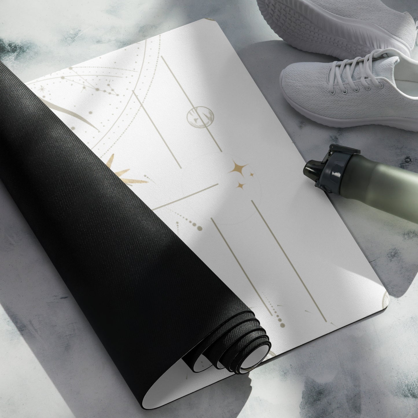 Yoga Mat White stars