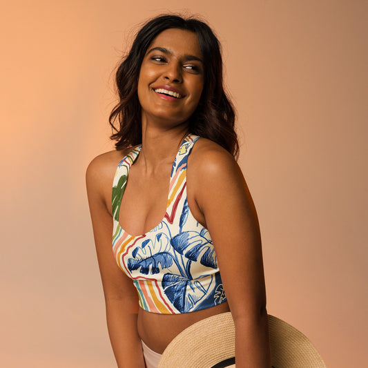 Longline Bra Blue