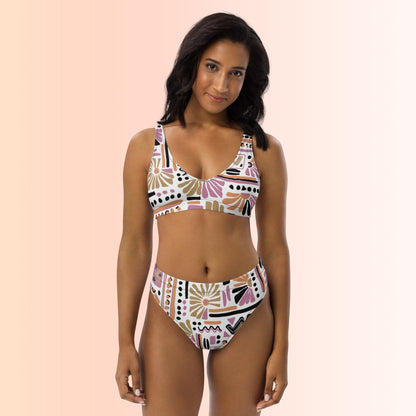 Sandy Recycled high-waisted bikini
