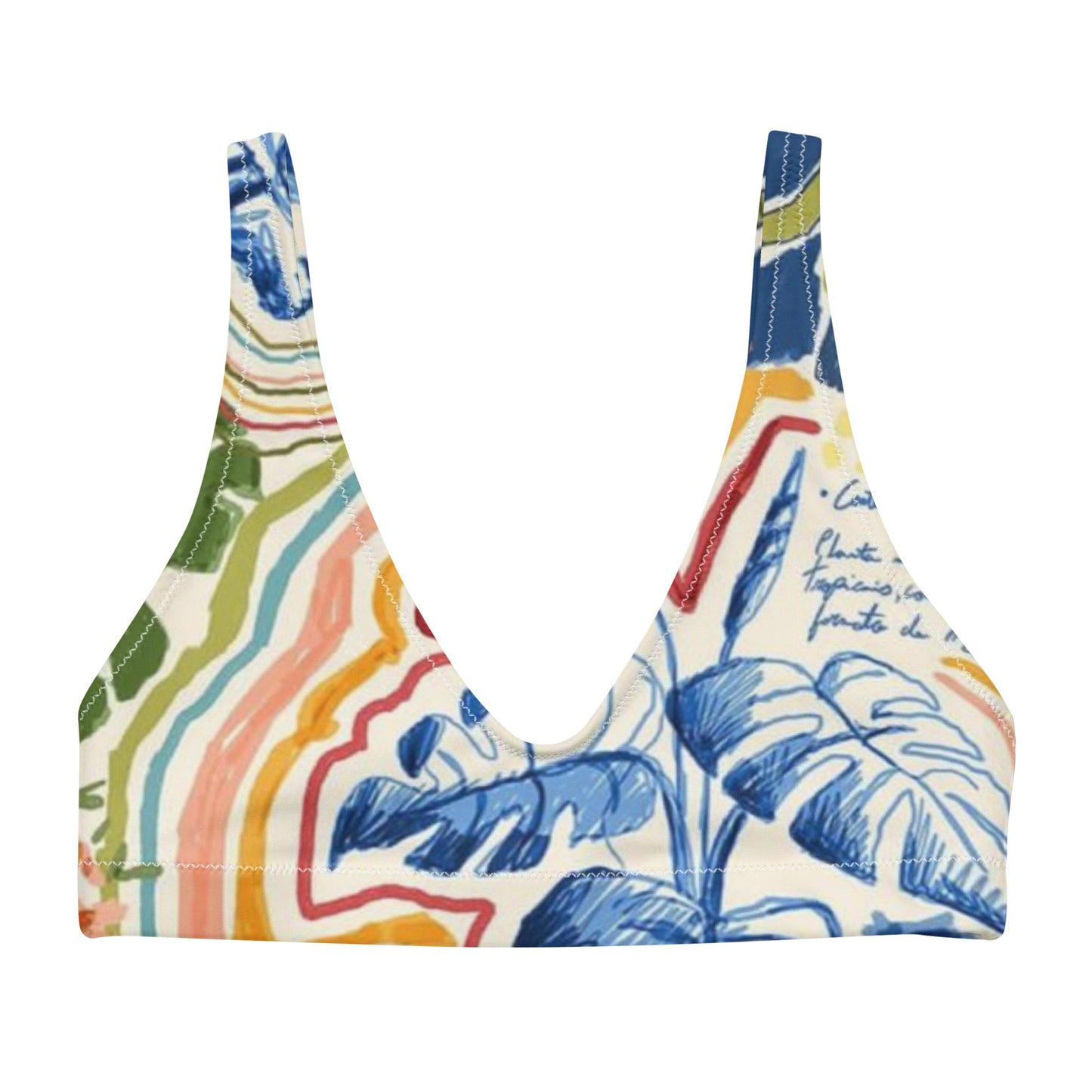 Green Jungle Recycled padded Bra Top