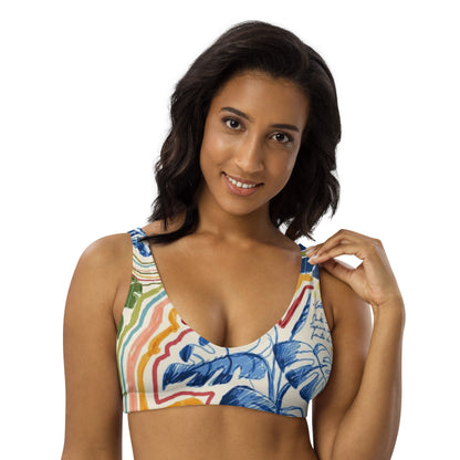 Green Jungle Recycled padded Bra Top