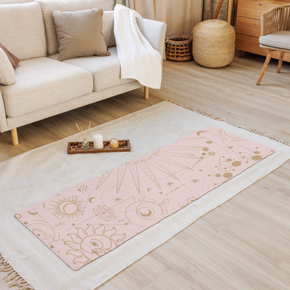 Yoga Mat Pink Stars