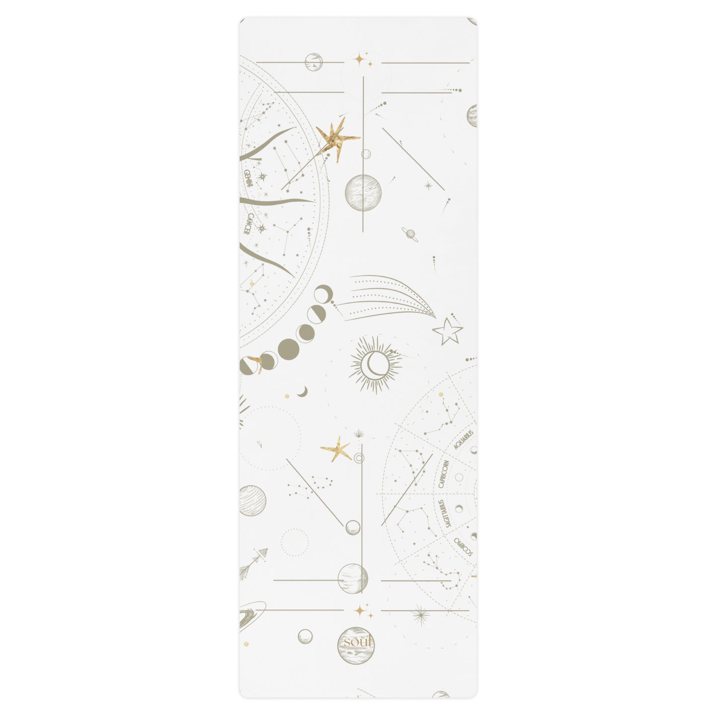 Yoga Mat White stars